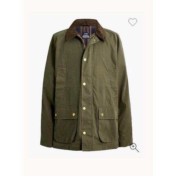 J.Crew Mens Waxed Twill Jacket Catsgill Green Size M BR943 - Picture 1 of 10